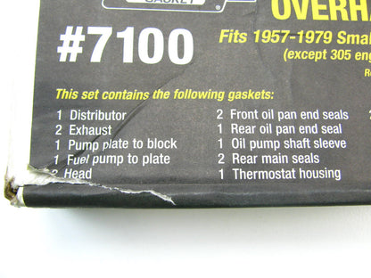 Mr. Gasket 7100 Small Block Chevy Rebuilder Overhaul Full Gasket Set Kit SBC 350