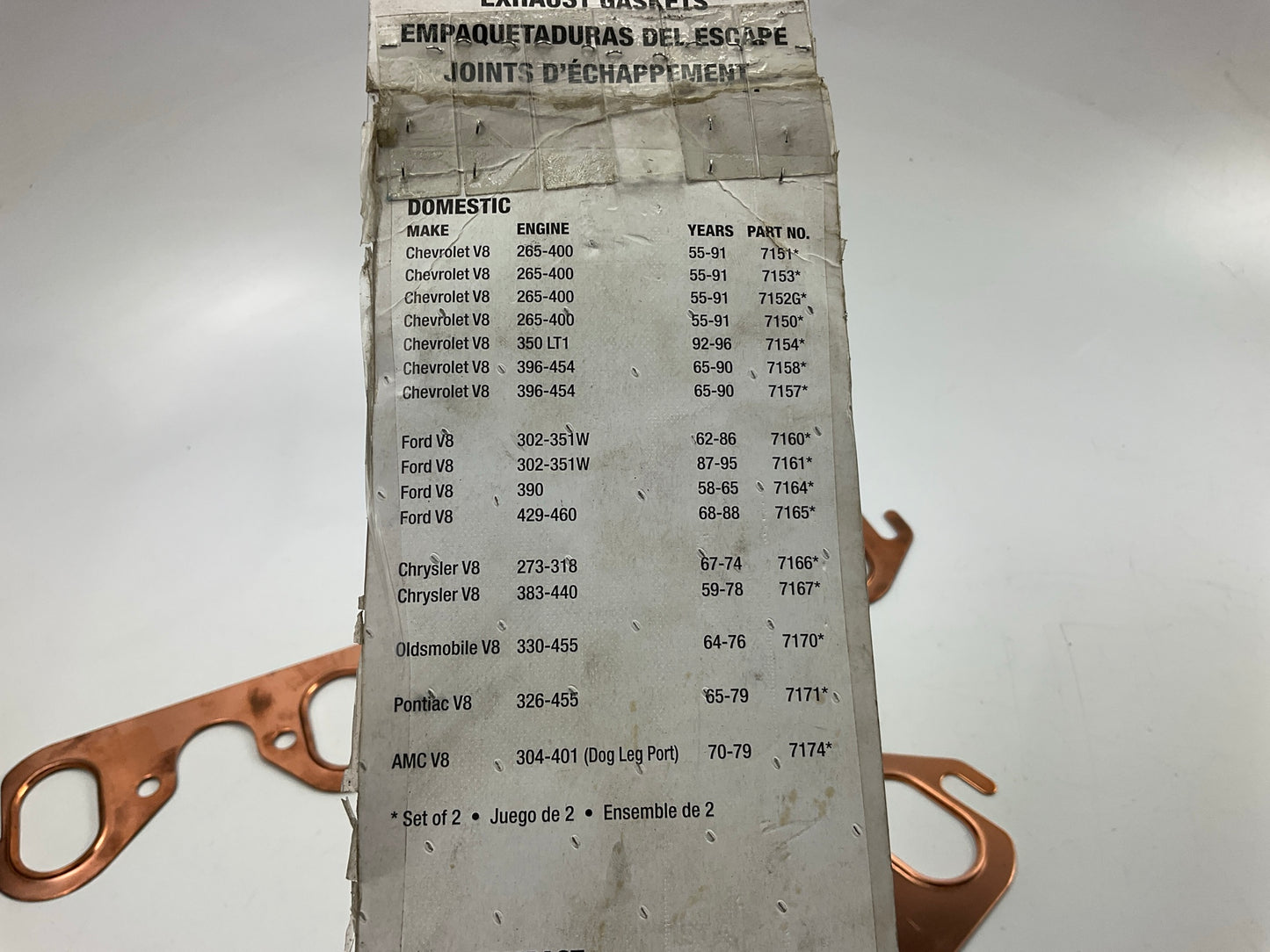 Mr. Gasket 7165 Copper Seal Header Gaskets 1.25'' X 2.08'' Ford 429 460 Big Block