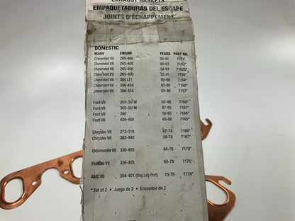 Mr. Gasket 7165 Copper Seal Header Gaskets 1.25'' X 2.08'' Ford 429 460 Big Block