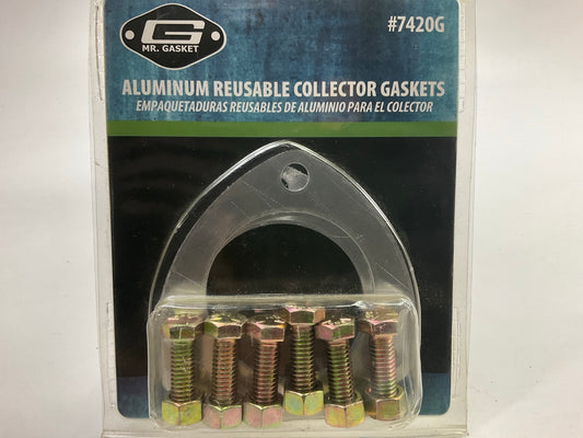 Mr. Gasket 7420G Aluminum Collector Gaskets, 2.5'' ID, 3.5'' Mounting Bolt Circle