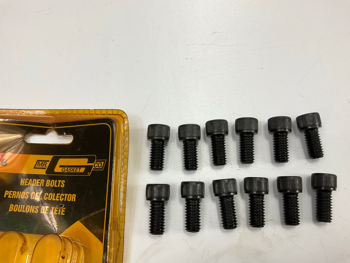 OPEN PACKAGING - Mr Gasket 916 Exhaust Header Bolts, 3/8''-16 X 3/4'' - 12 PACK