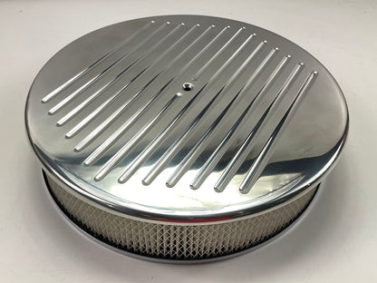 Mr Gasket 9161G Chrome Aluminum Easy-Flow Air Cleaner & Filter, 14 X 3 Inch
