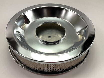 Mr Gasket 9161G Chrome Aluminum Easy-Flow Air Cleaner & Filter, 14 X 3 Inch