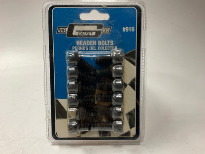 Mr Gasket 916 Exhaust Header Bolts, 3/8''-16 X 3/4'' - 12 PACK