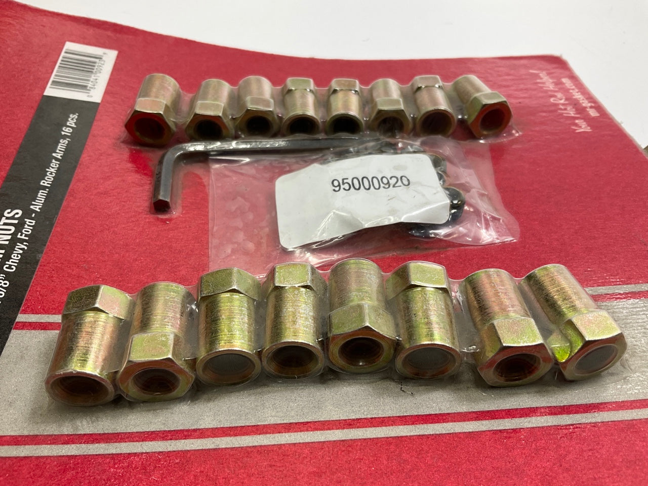 Mr.Gasket 923G 3/8'' Rocker Arm Nuts W/ Locks, Set Of 16