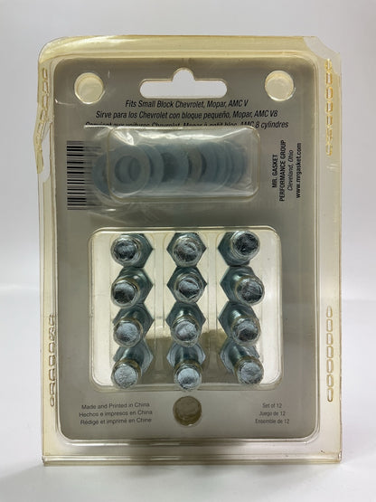 OPENED PACK Mr Gasket 955G Intake Manifold Bolts - 3/8''-16 Small Block Chevy SBC