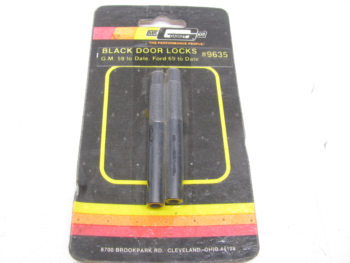 Mr Gasket 9635 Black Door Lock Knobs - 1965-up Ford, 1959-up GM