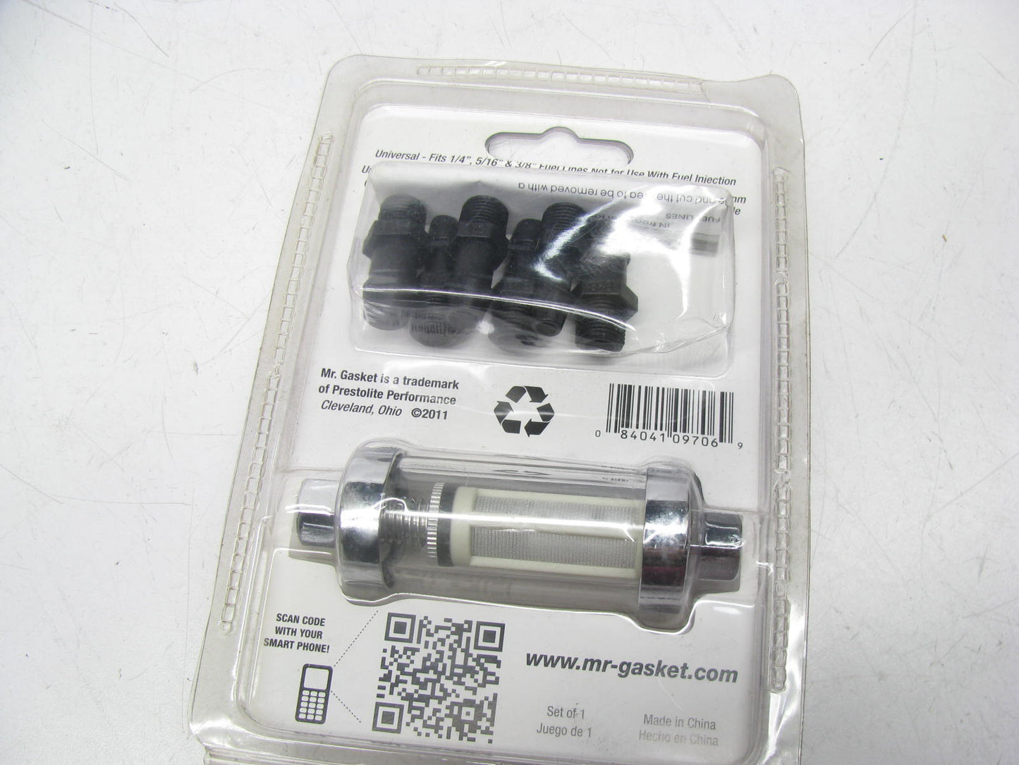 Mr Gasket 9706 Universal Clearview Fuel Filter For Carbureted Engines