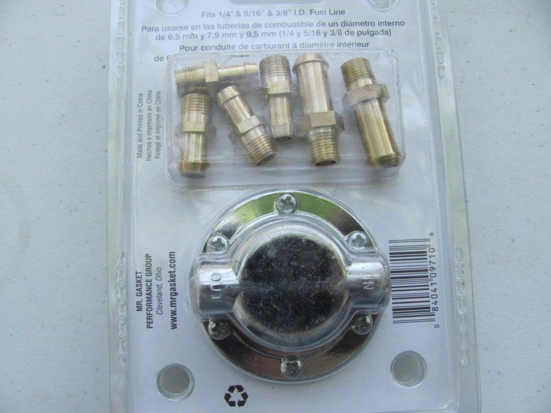 Mr. Gasket 9710 Fuel Pressure Regulator Chrome Plated 1-6 PSI