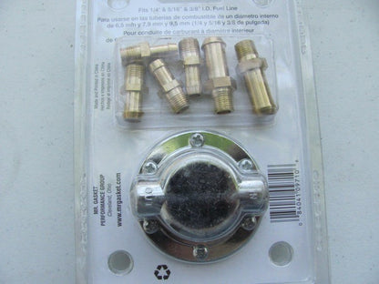 Mr. Gasket 9710 Fuel Pressure Regulator Chrome Plated 1-6 PSI