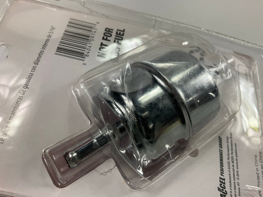 Mr Gasket 9745 Chrome Fuel Filter 5/16'' Hose Carbureted Applications - 40 Micron
