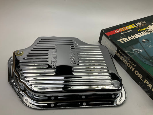 Mr Gasket 9762 GM THM400 TURBO 400 Auto Trans Chrome Oil Pan, Finned