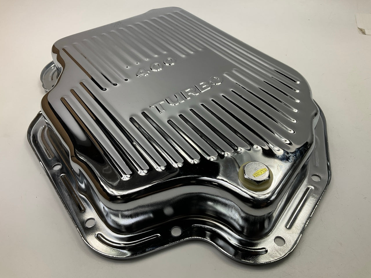 Mr Gasket 9762 GM THM400 TURBO 400 Auto Trans Chrome Oil Pan, Finned