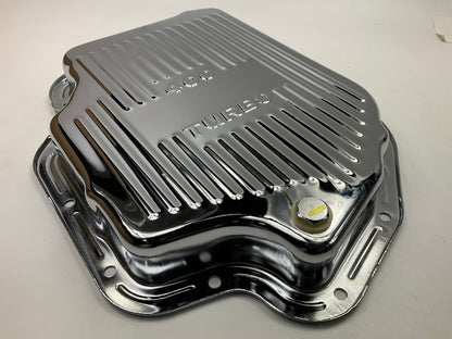 Mr Gasket 9762 GM THM400 TURBO 400 Auto Trans Chrome Oil Pan, Finned