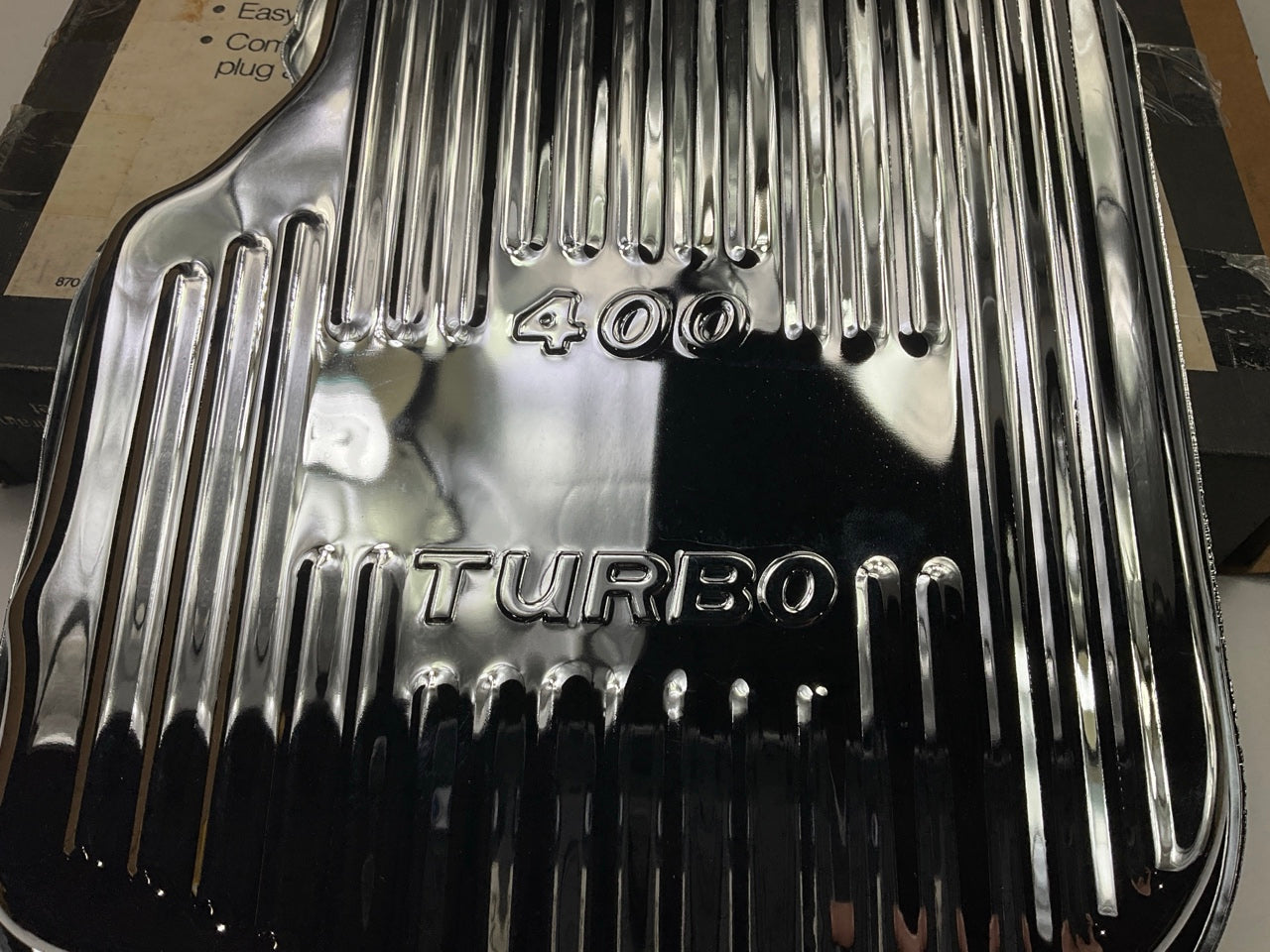 Mr Gasket 9762 GM THM400 TURBO 400 Auto Trans Chrome Oil Pan, Finned