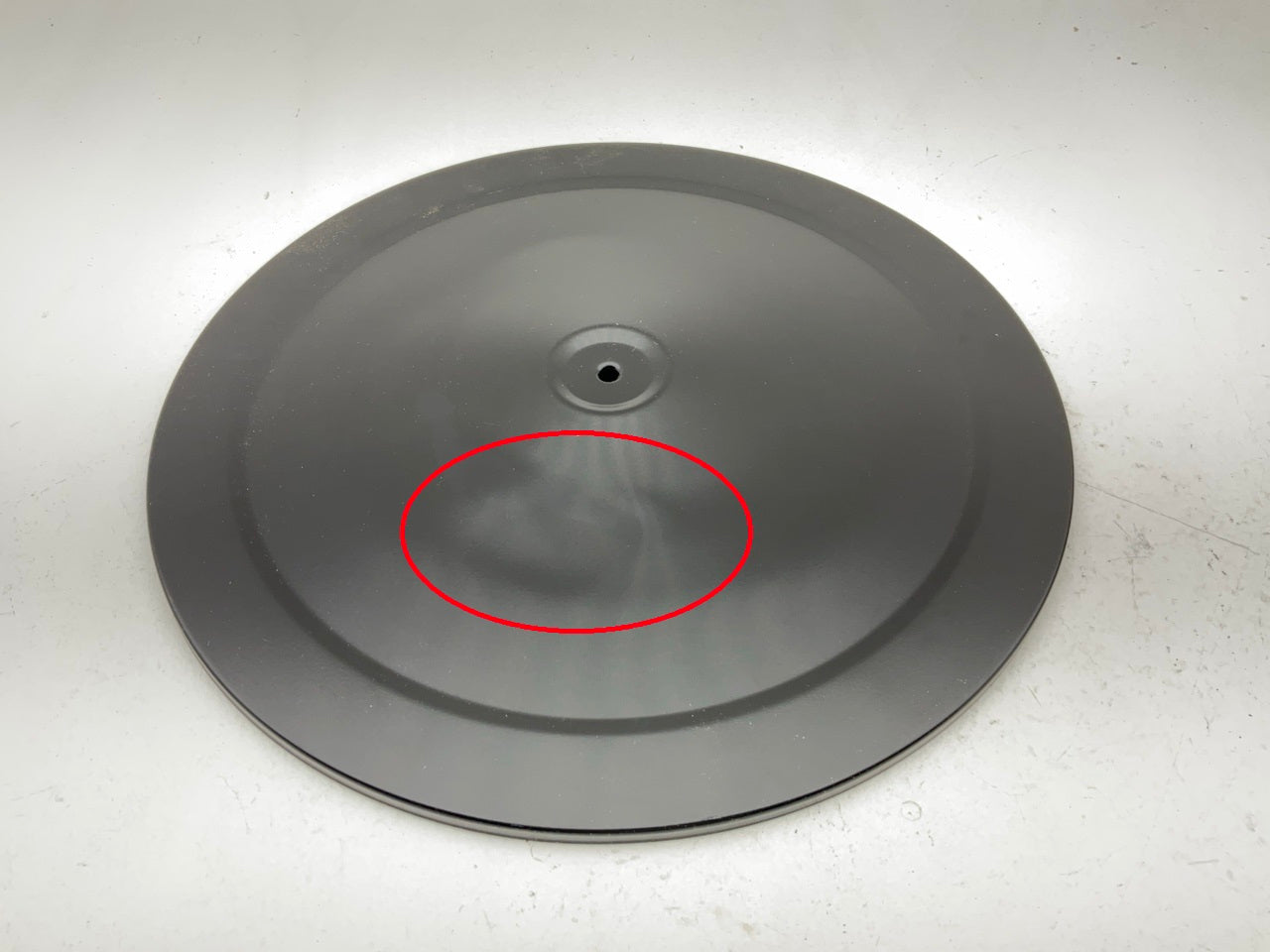 DENTED SEE ACTUAL PHOTOS MrGasket 9790BP Flat Black 14'' Competition Air Cleaner