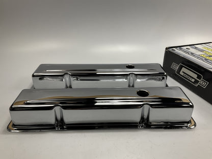 Mr Gasket 9800 Chrome Engine Valve Covers 1972-1986 Chevy SBC 283-400