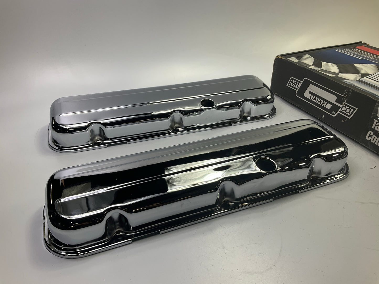 Mr Gasket 9803 Chrome Plated Valve Covers - Big Block Chevy BBC V8