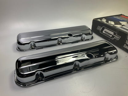 Mr Gasket 9803 Chrome Plated Valve Covers - Big Block Chevy BBC V8