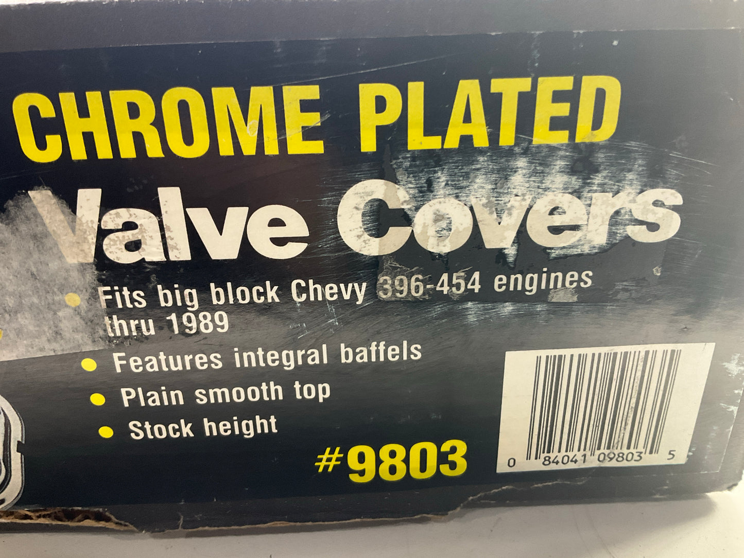 Mr Gasket 9803 Chrome Plated Valve Covers - Big Block Chevy BBC V8