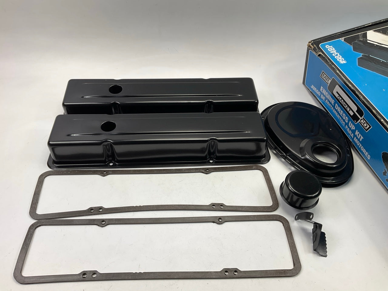 MISSING PARTS - Mr Gasket 9834B Black Engine Dress Up Kit: 58-85 SBC Chevy V8
