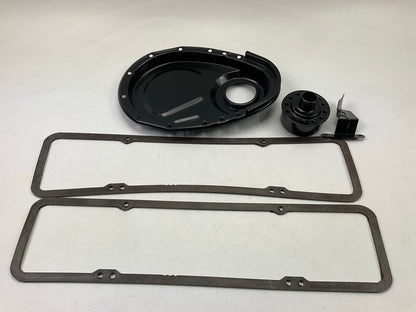 MISSING PARTS - Mr Gasket 9834B Black Engine Dress Up Kit: 58-85 SBC Chevy V8