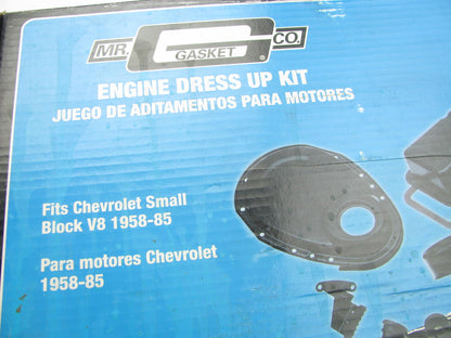 Mr Gasket 9834B Black Engine Dress Up Kit: Valve Covers & Timing Cover 58-85 SBC