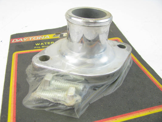 Mr Gasket 9845 Chrome Coolant Water Neck Outlet Straight Up Chevy SBC / BBC V8