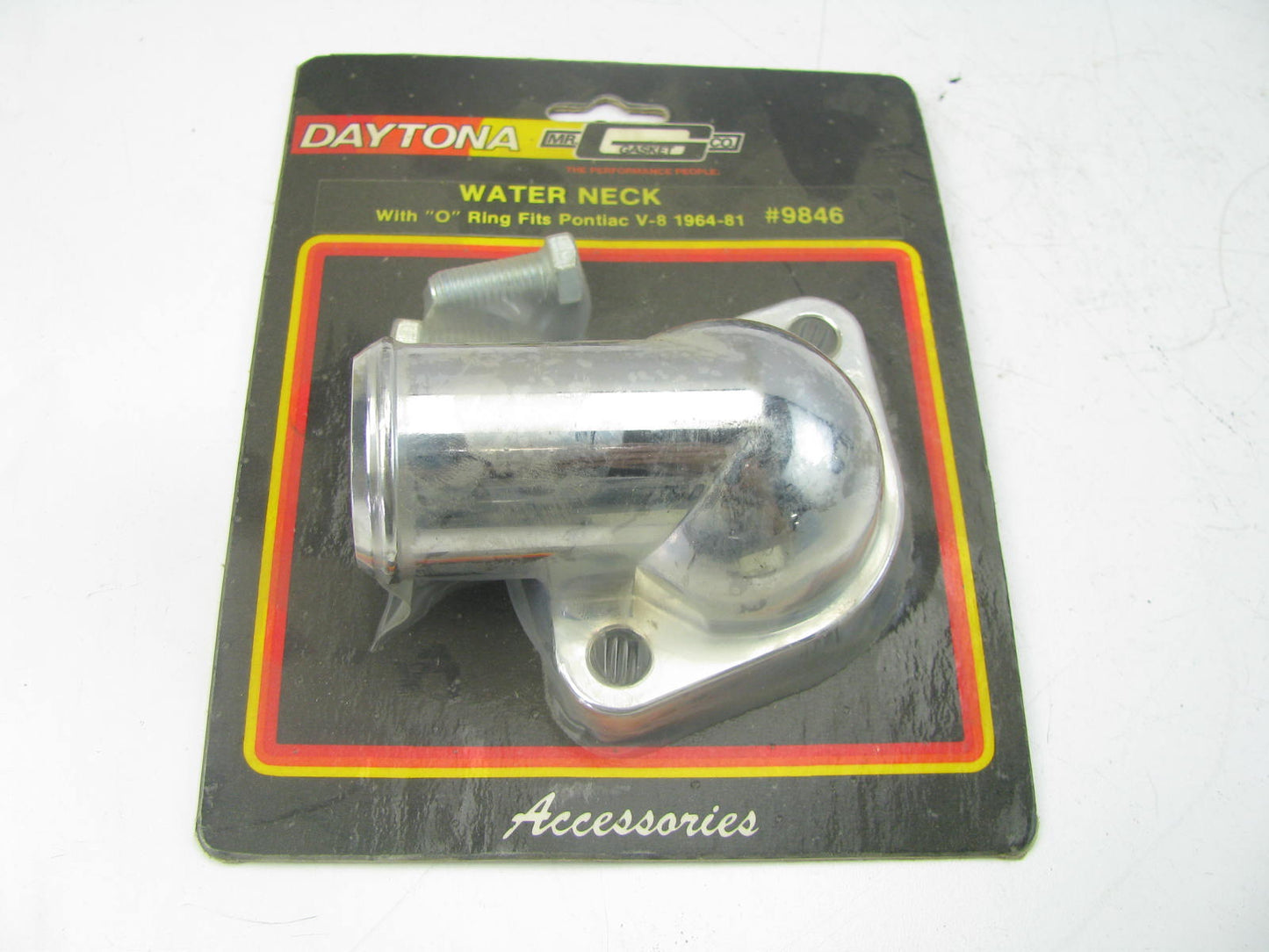 Mr Gasket 9846 Chrome Coolant Water Outlet W/ O-Rings for Pontiac 1964-1981 V8