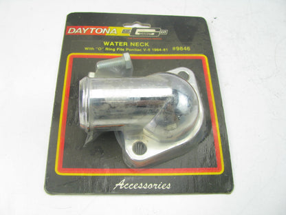 Mr Gasket 9846 Chrome Coolant Water Outlet W/ O-Rings for Pontiac 1964-1981 V8