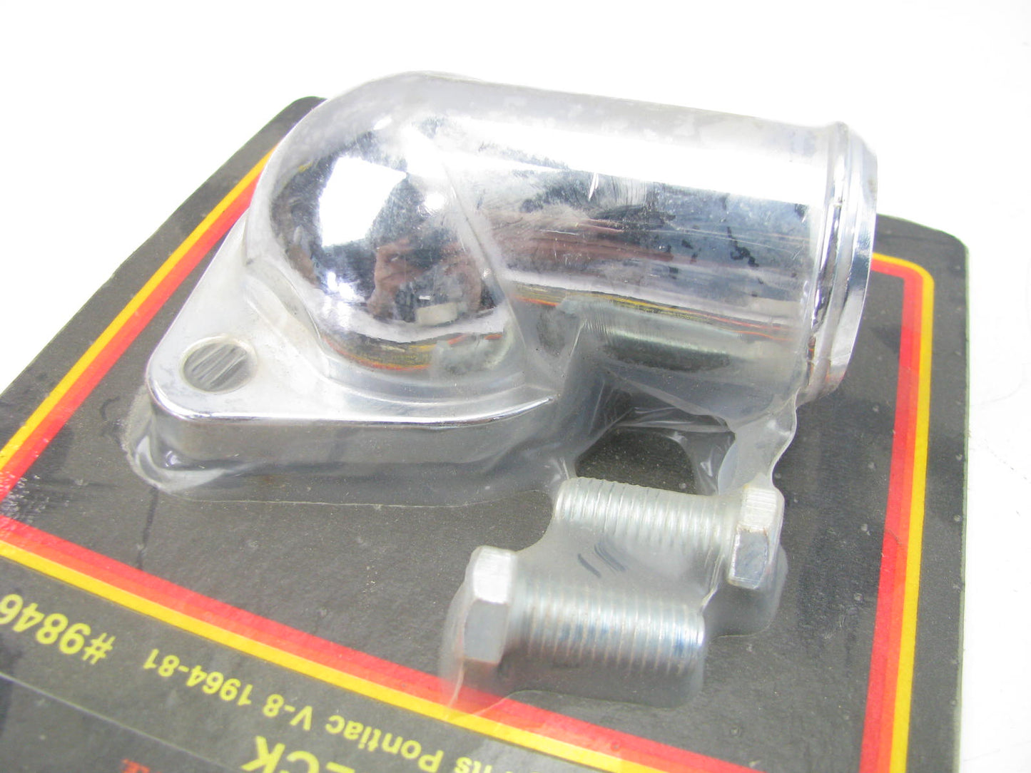 Mr Gasket 9846 Chrome Coolant Water Outlet W/ O-Rings for Pontiac 1964-1981 V8