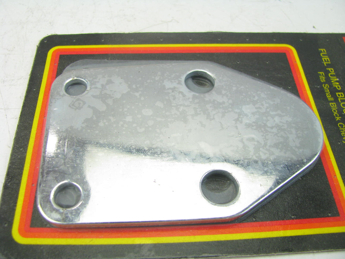Mr Gasket 9855 Chrome Fuel Block Off Plate For Chevrolet SBC Small Block V8
