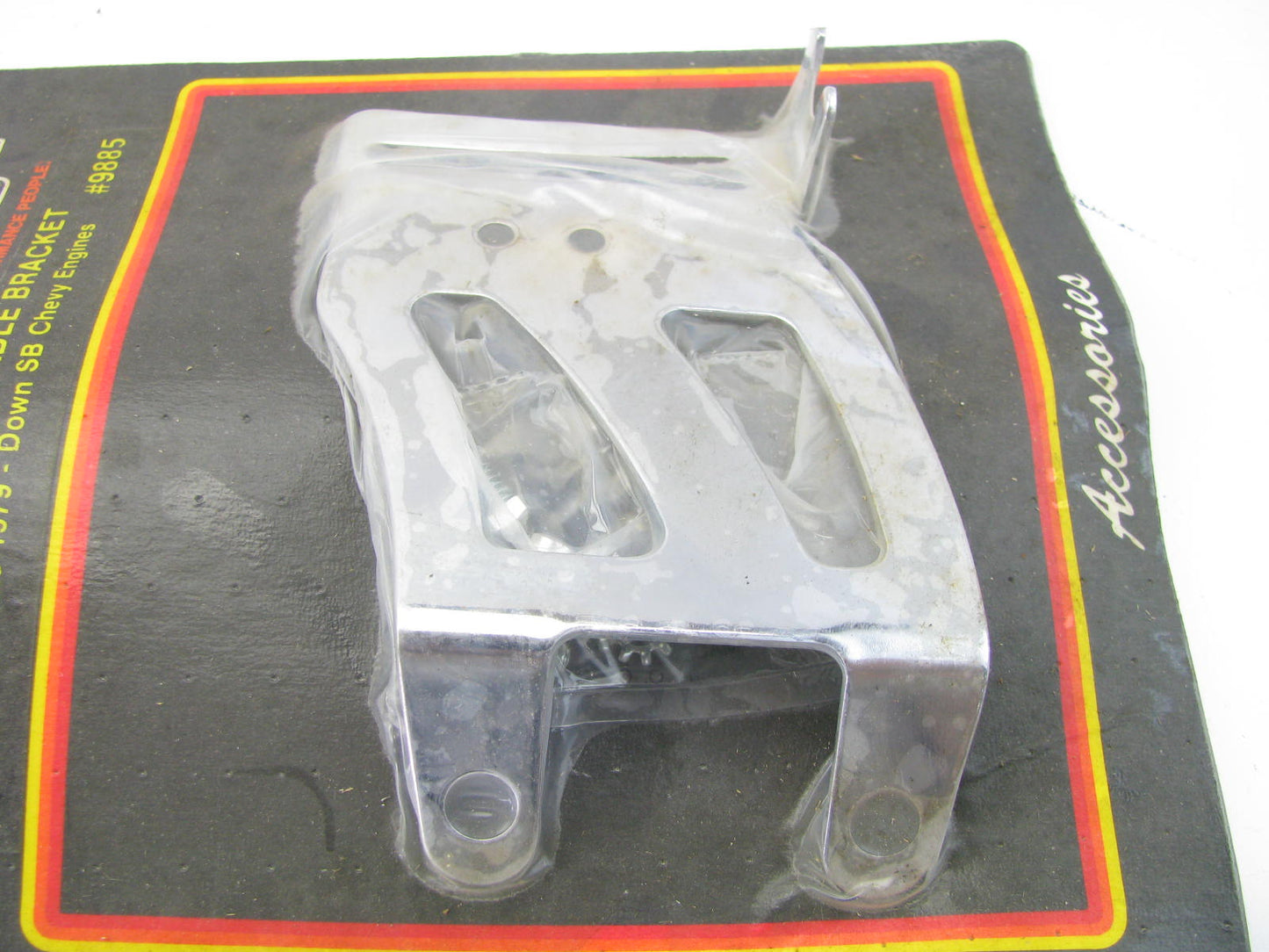 Mr Gasket 9885 Chrome Adjustable Throttle Cable Bracket For Chevrolet SBC