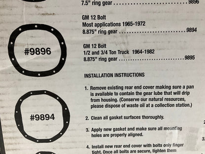 Mr Gasket 9894 Rear Differential Chrome Cover Kit - 1965-1972 GM 12-bolt 8-7/8''