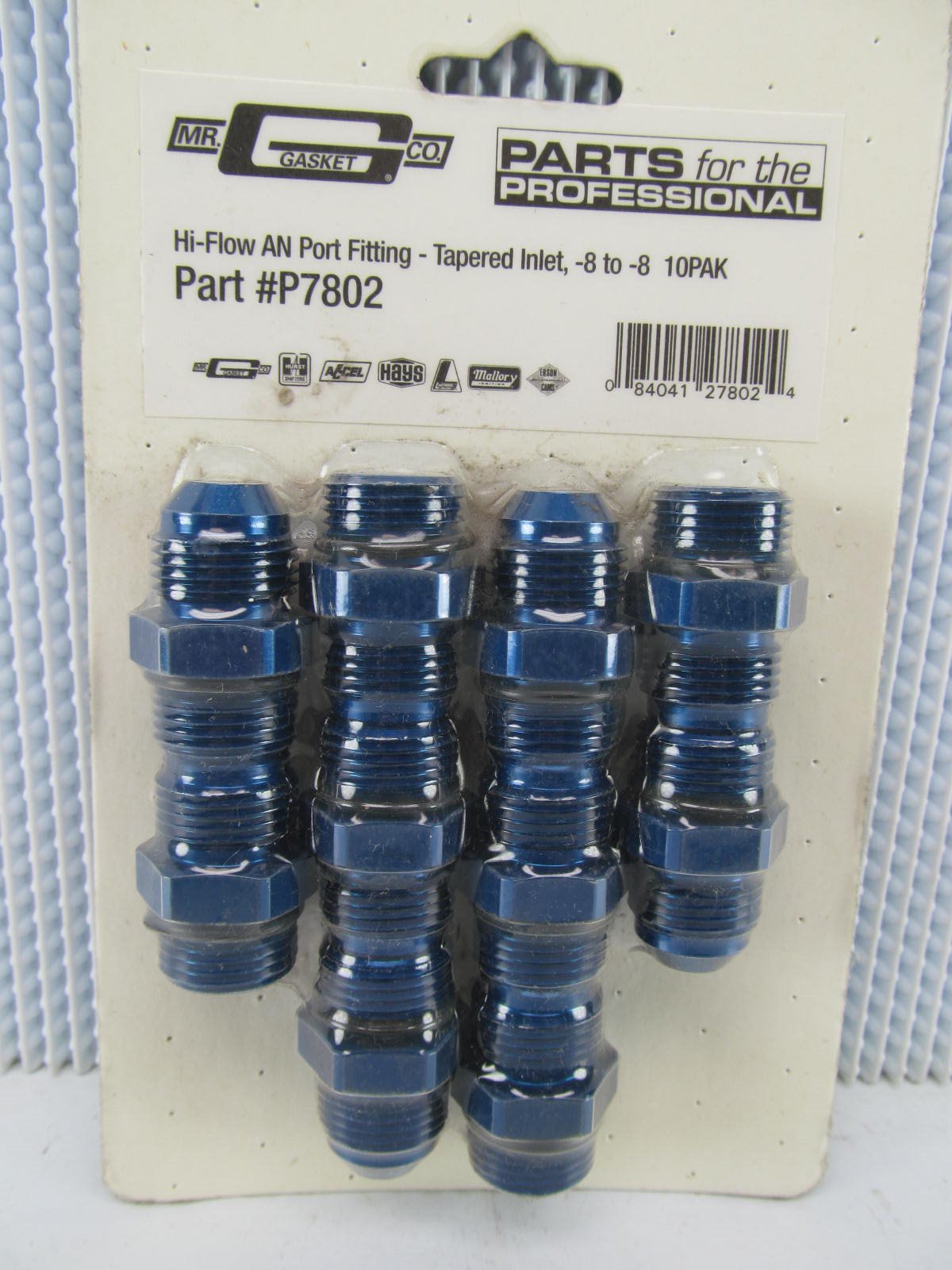 (x10)  8 AN  Straight Male Blue Aluminum Fitting Adapter (P7802)  8 An To  8 AN