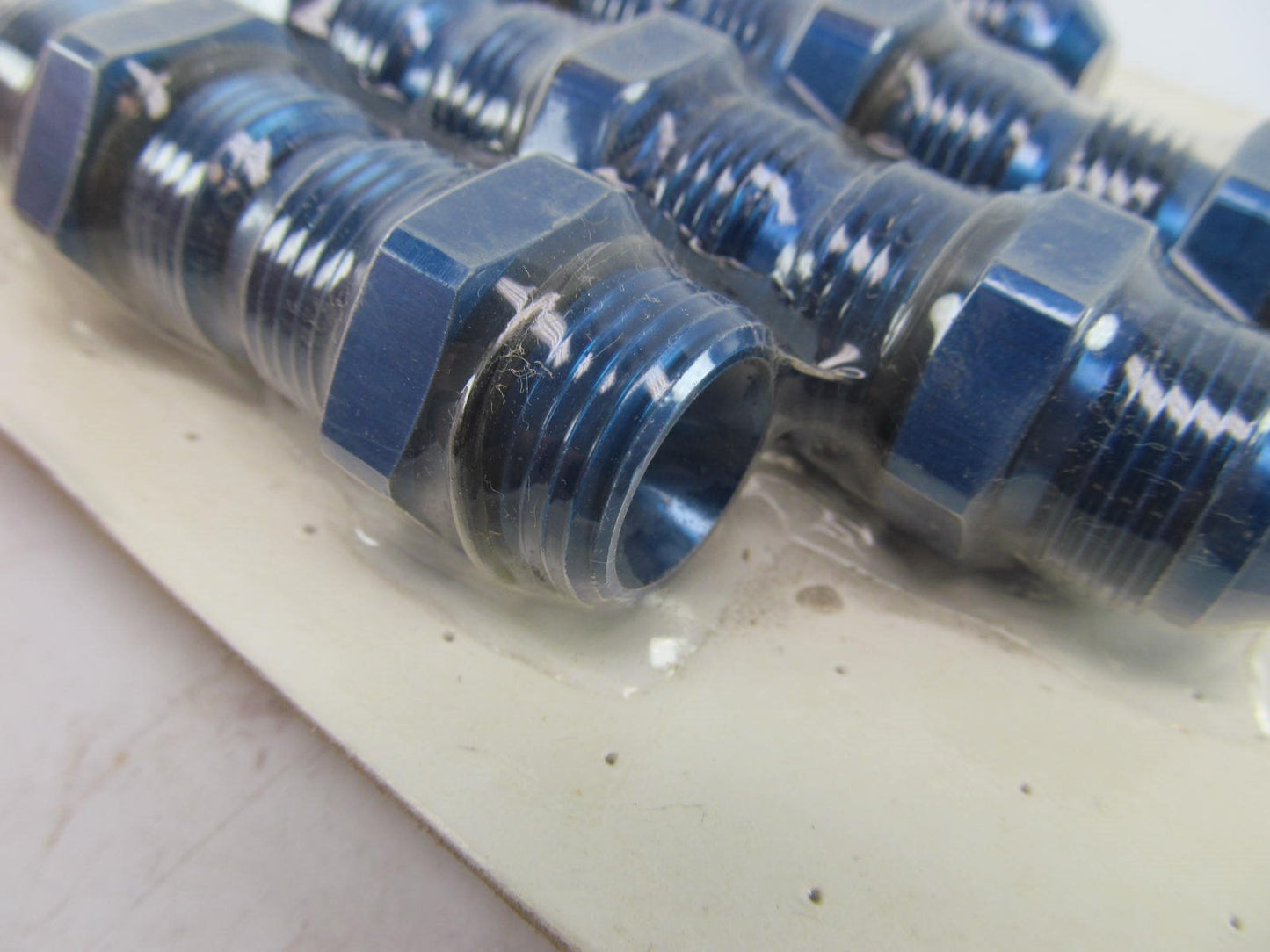 (10) 8 AN Straight Male Blue Aluminum Fitting Adapter (P7802)  8 An To  8 AN