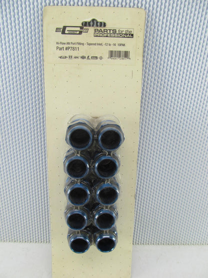 (10) Mr Gasket P7811 12 AN TO 16 AN Tapered Inlet Fuel Port Fitting Adapter