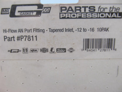 (x10) 12 AN TO 16 AN Tapered Inlet Fuel Port Fitting Adapter  Mr Gasket P7811