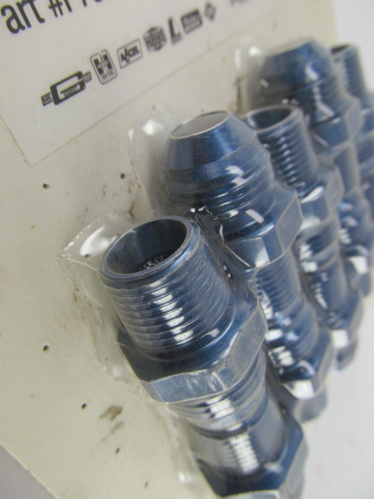 (X10) Mr Gasket P7815 HI-FLOW Fuel Port Fitting- Tapered Inlet 3/8 NPT To - 8 AN