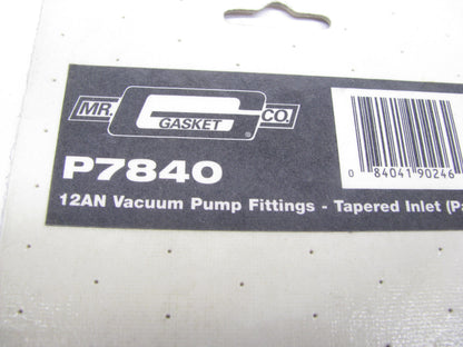 Mr Gasket P7840  MINI-PRO 12AN Vacuum Pump Fittings Tapered Inlet (pair)