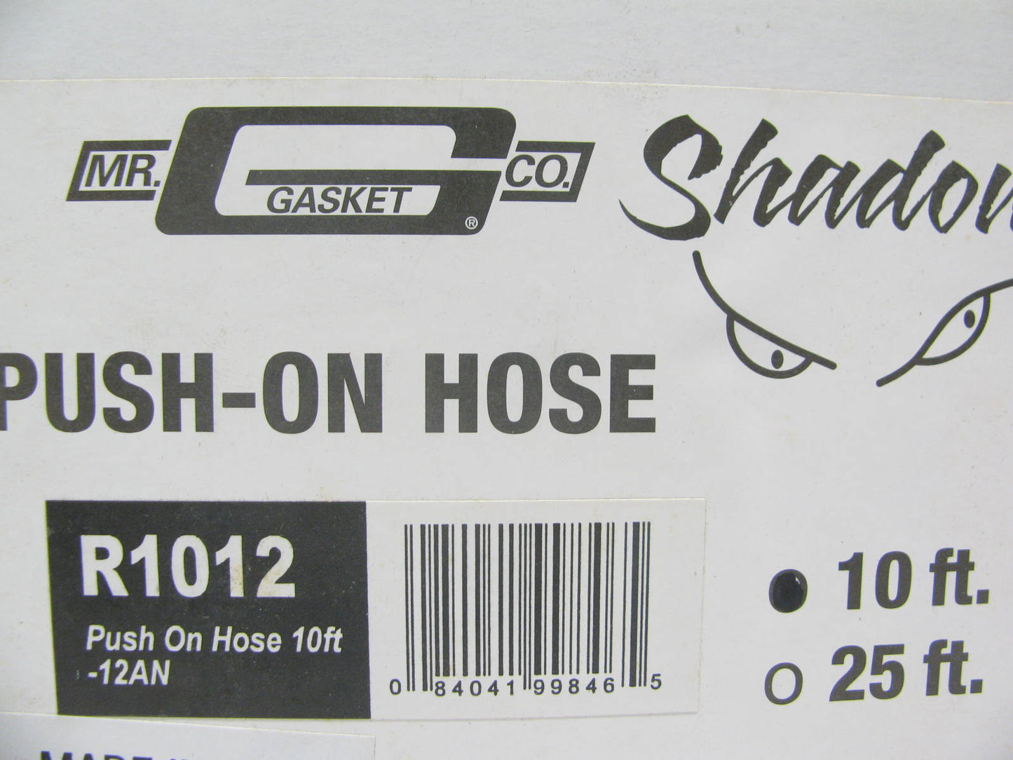 Mr Gasket R1012 Push On Hose, -12AN X 10' Feet (250 PSI MAX) Fuel, Water, Air