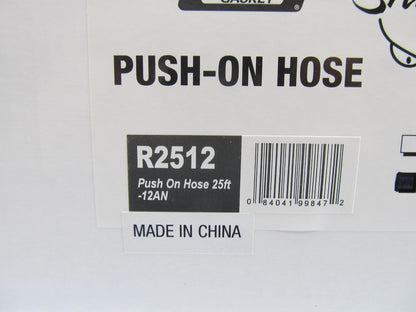 25'  3/4'' Performance Coolant, Fuel, Oil, Hose 250 Psi - 12An -  Mr Gasket R2512