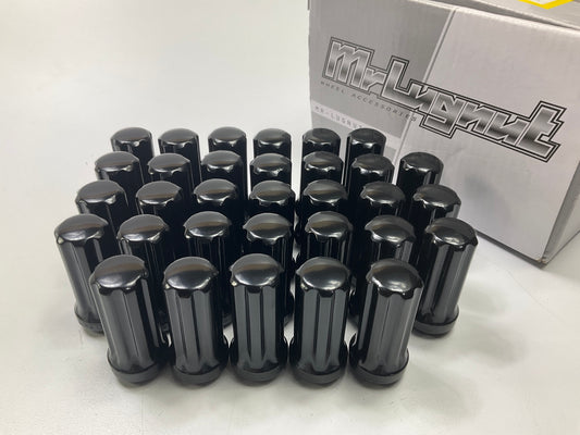 (32) Pack - Mr Lugnut 5744L Wheel Lug Nuts Spline Acorn 2.0'' Long Black 14x1.50