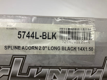 (32) Pack - Mr Lugnut 5744L Wheel Lug Nuts Spline Acorn 2.0'' Long Black 14x1.50