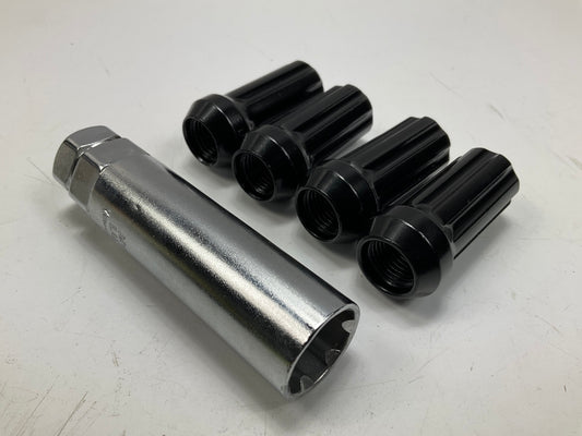 (32) 14mmx1.50 Black Mr Lugnut Long Spline Lug Nut Install Kit For 8 Lug Truck