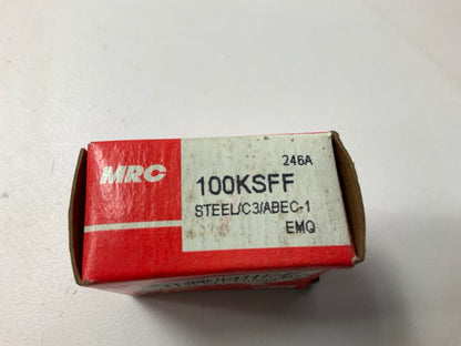 MRC 100KSFF Shieled Ball Bearing, 1.025'' OD X 0.390'' ID X 0.315'' Thick