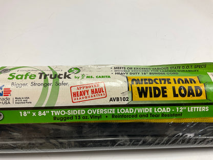 MsCarita 18''x84'' Vinyl Two Sided Oversize Load/Wide Load Sign Banner W/ Bungees