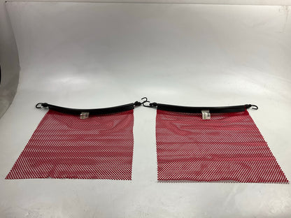 PAIR - Ms Carita FB300C 18'' Red Jersey Bungee Safety Flag