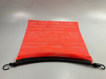MS CARITA 18'' X 18'' Orange Jersey Mesh Safety Flag For Trucks W/ Rubber Bungee