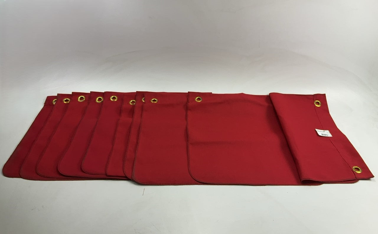 (10) Ms Carita FG200C 18'' X 18'' Vinyl-Coated Polyester Grommet Solid Flag - Red